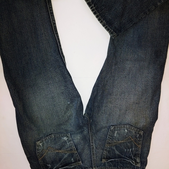 Machine Disressed Low Rise Straight Jeans 29 - Picture 2 of 9